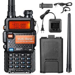 BAOFENG GT-5R PRO Ham Radio Handheld, 5W Dual Band Two Way Radio, UV-5R Upgraded Version, UHF/VHF/FM/Airband/NOAA Multi-Band Receiver with 128 CH, 1800mAh Battery, Supports CHIRP