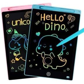 2-Pack Kids Drawing Pad, Drawing Tablets for Kids, Kids Writing Tablet, Doodle Pad. LCD Drawing Tablet for Kids, Fun Educational Colorful Durable Gift for Birthdays, Great for Art and School Draft
