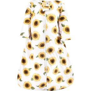 Hudson Baby Unisex Baby Long Sleeve Plush Faux Fur Sleeping Bag, Wearable Blanket, Sunflower, 0-6 Months