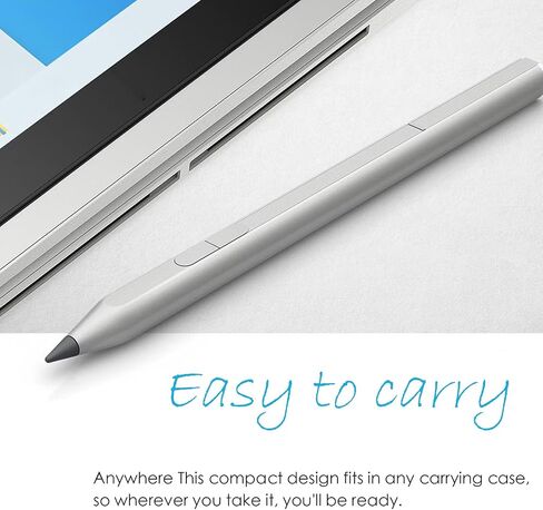 قلم إمالة MPP 2.0 قابل لإعادة الشحن لقلم إمالة MPP 2.0 قابل لإعادة الشحن لجهاز HP Envy X360 Pavilion X360 Spectre X360 Spectre X2 Envy X2,4096 الضغط ورفض راحة اليد (فضي، 3J122AA) in Saudi Arabia