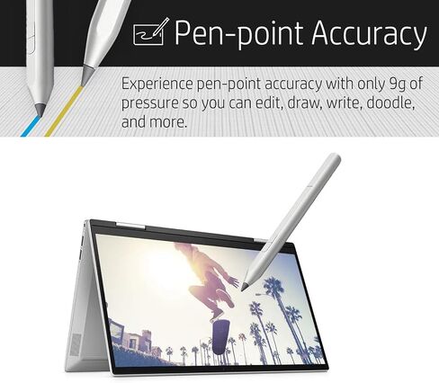 قلم إمالة MPP 2.0 قابل لإعادة الشحن لقلم إمالة MPP 2.0 قابل لإعادة الشحن لجهاز HP Envy X360 Pavilion X360 Spectre X360 Spectre X2 Envy X2,4096 الضغط ورفض راحة اليد (فضي، 3J122AA) in Saudi Arabia