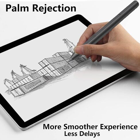 قلم إمالة MPP 2.0 متوافق مع قلم إمالة HP MPP 2.0 القابل لإعادة الشحن (أسود) | متوافق مع HP Omnibook X Flip/Envy X360/Pavilion X360/Specter X360، رفض النخيل (3J122AA) in Kuwait