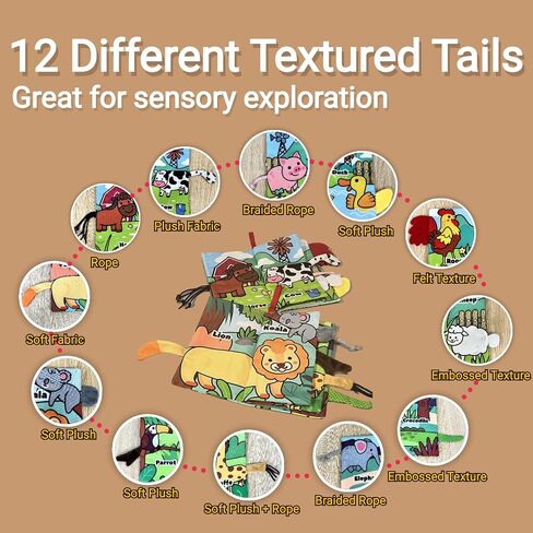 Sensory Baby Books 0-6 Months, Tummy Time Soft Cloth Baby Toys 0-3-4-5-6-7-8-9 6-12 Month Old, Newborn Infant Boy Essentials Gifts Travel Toy Touch and Feel Crinkle Busy Book for Babies Girl in Saudi Arabia