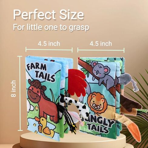 Sensory Baby Books 0-6 Months, Tummy Time Soft Cloth Baby Toys 0-3-4-5-6-7-8-9 6-12 Month Old, Newborn Infant Boy Essentials Gifts Travel Toy Touch and Feel Crinkle Busy Book for Babies Girl in Saudi Arabia
