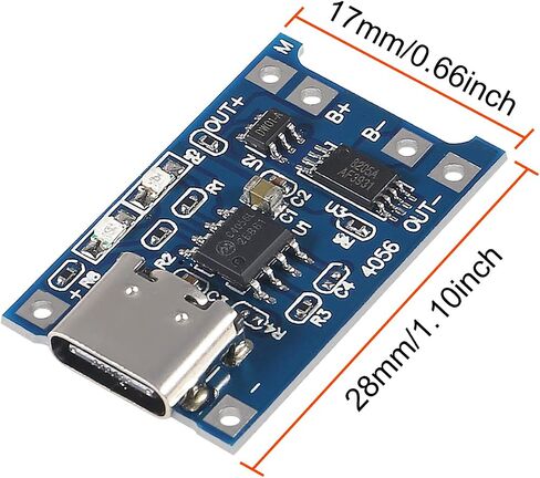 20pcs 18650 Lithium Battery Charging Board TP4056 Mini USB Charging Board 5V 1A with Battery Protection Dual Functions TP4056 Lithium Battery Charge Module in Saudi Arabia