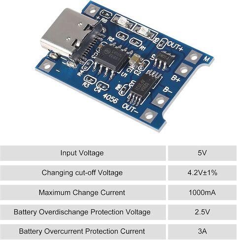 20pcs 18650 Lithium Battery Charging Board TP4056 Mini USB Charging Board 5V 1A with Battery Protection Dual Functions TP4056 Lithium Battery Charge Module in Saudi Arabia