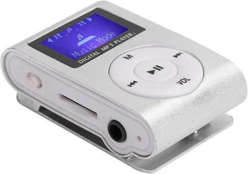 مشغل موسيقى MP3 صغير سعة 32 جيجابايت، مشغل MP3 بشاشة LCD صغيرة، مشغل MP3 مع مشبك خلفي مشغل موسيقى رياضي مع بطاقة صوت 3.5 مم TF (أسود) in Saudi Arabia