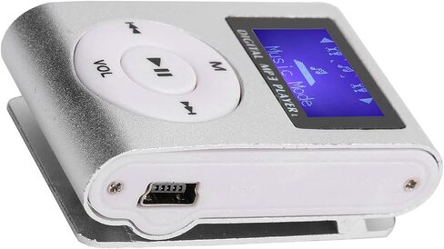 مشغل موسيقى MP3 صغير سعة 32 جيجابايت، مشغل MP3 بشاشة LCD صغيرة، مشغل MP3 مع مشبك خلفي مشغل موسيقى رياضي مع بطاقة صوت 3.5 مم TF (أسود) in Saudi Arabia