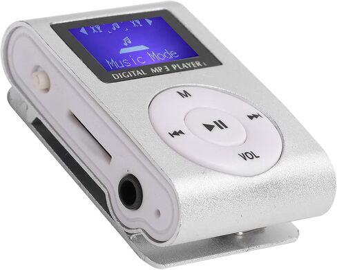 مشغل موسيقى MP3 صغير سعة 32 جيجابايت، مشغل MP3 بشاشة LCD صغيرة، مشغل MP3 مع مشبك خلفي مشغل موسيقى رياضي مع بطاقة صوت 3.5 مم TF (أسود) in Saudi Arabia