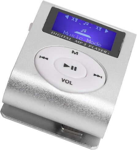 مشغل موسيقى MP3 صغير سعة 32 جيجابايت، مشغل MP3 بشاشة LCD صغيرة، مشغل MP3 مع مشبك خلفي مشغل موسيقى رياضي مع بطاقة صوت 3.5 مم TF (أسود) in Saudi Arabia