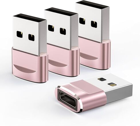 USB C Female to USB A Male Adapter 4 Pack, Type C Charger Cable Power Converte Compatible with Apple Watch Ultra iWatch 8 7, Phone 15 14 13 12 11 Pro Plus Max, iPad, Samsung Galaxy S23 S22 in Saudi Arabia