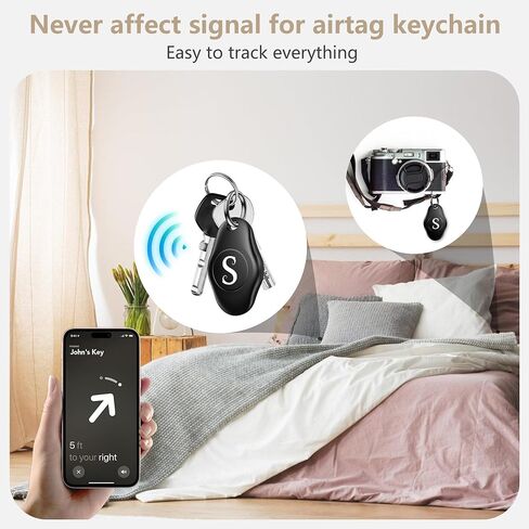 2PACK شخصية أولية لحامل Airtag لسلسلة مفاتيح Apple Airtag/غطاء حماية Airtag لملحقات AirTags in Saudi Arabia