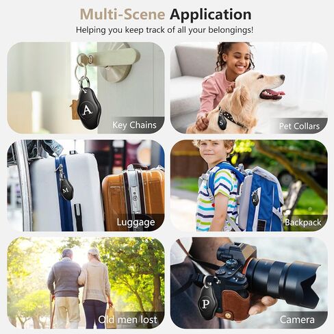 2PACK شخصية أولية لحامل Airtag لسلسلة مفاتيح Apple Airtag/غطاء حماية Airtag لملحقات AirTags in Saudi Arabia