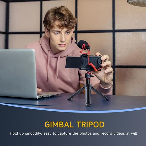 1/4 Mini Tripod, Tabletop Desktop Stand Compact Tripod with 1/4" Screw for weeylite K21 Stick Light, S03/S05 Pocket Photo Light, Camera, Smooth 4, Osmo Mobile, Vimble 2, Gimbal Handle Grip Stabilizer in Saudi Arabia