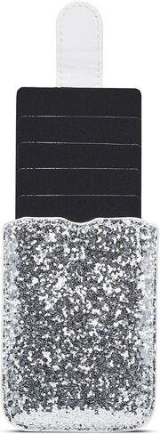 Fusicase [2 Pack Credit Card Holder for Back of Phone Glitter Card Wallet Stick with Card Slot PU Leather Pocket Pouch Sleeve with Bling Sparkle Shiny Design Cute Sticker Wallet for Phone Case in Saudi Arabia
