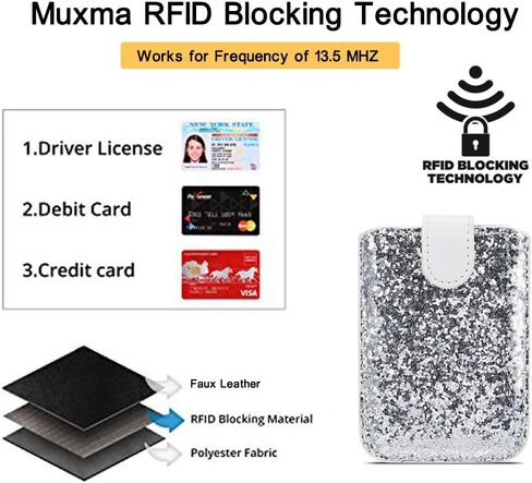 Fusicase [2 Pack Credit Card Holder for Back of Phone Glitter Card Wallet Stick with Card Slot PU Leather Pocket Pouch Sleeve with Bling Sparkle Shiny Design Cute Sticker Wallet for Phone Case in Saudi Arabia