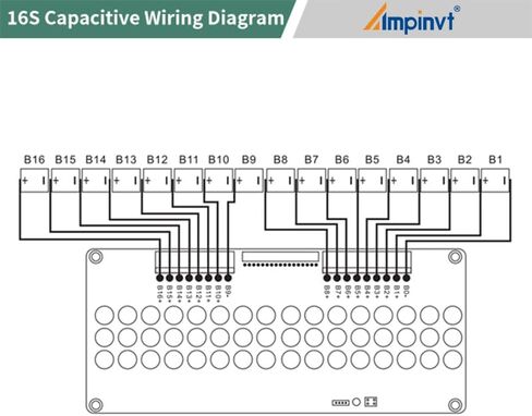 16S 5.5A Battery Active Equalizer Balancer Energy Transfer Board Accessory Lithium LiFePo4 Battery Energy Active Equalizer in Saudi Arabia