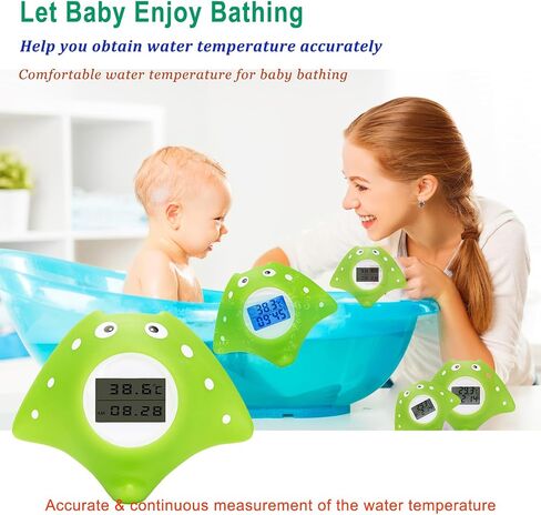 2 Pack Rubber Duck Baby Bath Thermometer LED Display Warning Alarm/Timer Function,Baby Safety Water Thermometer for Bathtub Tube Pool Floating Toy Infants Newborn Toddlers Room Temperature Essentials in Saudi Arabia