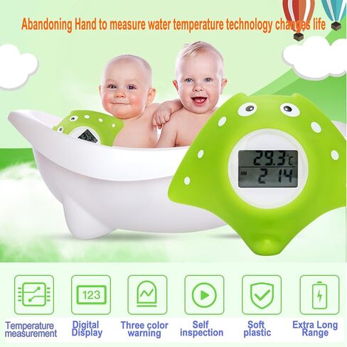 2 Pack Rubber Duck Baby Bath Thermometer LED Display Warning Alarm/Timer Function,Baby Safety Water Thermometer for Bathtub Tube Pool Floating Toy Infants Newborn Toddlers Room Temperature Essentials in Saudi Arabia