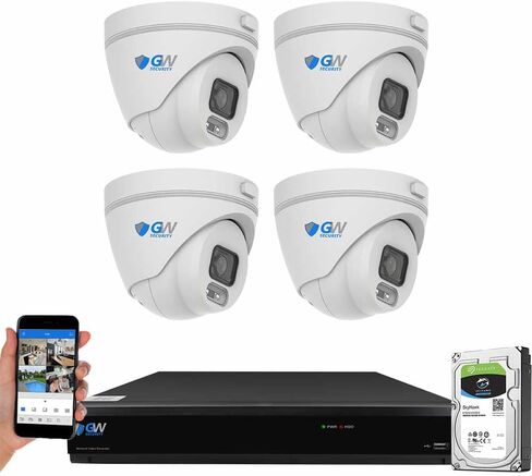 نظام كاميرا أمان GW Security بدقة 8 ميجابكسل مع تقنية الذكاء الاصطناعي لاكتشاف الوجه/الإنسان/المركبة، ومسجل فيديو رقمي 8 قنوات بدقة 4K و4 × 3840TVL وكاميرا CCTV محورية بميكروفون مقاوم للماء بدقة 8 ميجابكسل، وتنبيه وتشغيل الذكاء الاصطناعي الذكي، ومحرك أقرا in Saudi Arabia