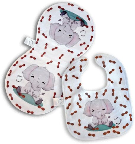 K & C Towels and more. Baby Bib and Burp Cloth Set/2 Pack/Soft Plush Bibs and Burp Cloths in Saudi Arabia