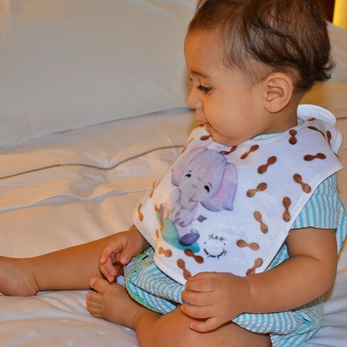K & C Towels and more. Baby Bib and Burp Cloth Set/2 Pack/Soft Plush Bibs and Burp Cloths in Saudi Arabia