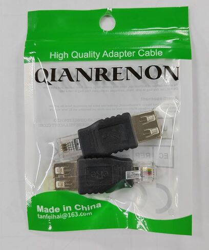 محول خط هاتف QIANRENON RJ11 إلى USB RJ11 6P4C ذكر إلى USB A أنثى محول مودم 4Pin RJ11 إلى موصل اختبار واجهة الهاتف USB، لمودم جهاز فاكس للاتصالات الهاتفية، قطعتان in Saudi Arabia