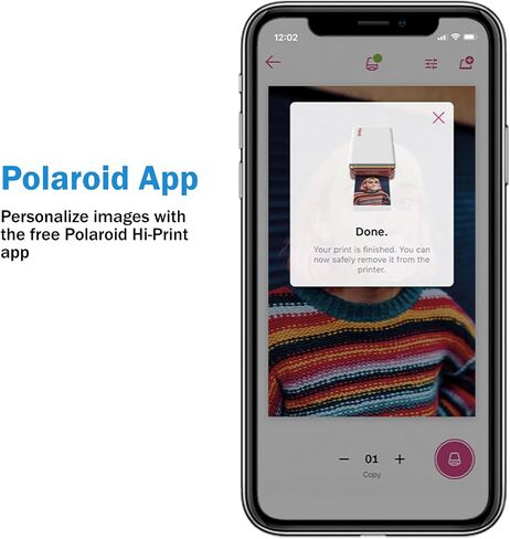 Polaroid Hi Print + 20 حزمة صور، طابعة هاتف من الجيل الثاني، طابعة صور جيب 2 × 3، طابعة صور بلوتوث محمولة لقماش تنظيف iPhone وAndroid in Saudi Arabia