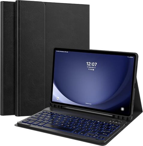 MoKo Keyboard Case for Galaxy Tab A9 Plus Case with Keyboard, Samsung Galaxy Tab A9+ Keyboard Case with S Pen Holder&Backlit, Magnetic Detachable Keyboard for Galaxy Tab A9+ 11" 2023, Black Notebook in Saudi Arabia