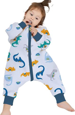 Baby Toddler Sleep Sack Wearable Blanket with Legs 1.5 TOG Sleep Bag with Zipper Dinosaur Car Bus Strawberry in Saudi Arabia