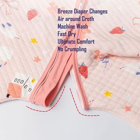 Baby Toddler Sleep Sack Wearable Blanket with Legs 1.5 TOG Sleep Bag with Zipper Dinosaur Car Bus Strawberry in Saudi Arabia
