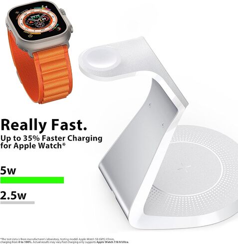 3 in 1 Charging Station for Apple Devices - Faster Mag-Safe Charger Stand for iPhone - Magnetic Wireless Charger Station for iPhone 15/14/13 Series,& AirPods,& iWatch - Black in Saudi Arabia