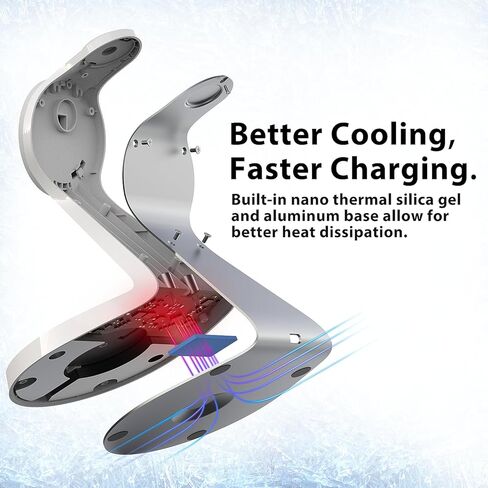3 in 1 Charging Station for Apple Devices - Faster Mag-Safe Charger Stand for iPhone - Magnetic Wireless Charger Station for iPhone 15/14/13 Series,& AirPods,& iWatch - Black in Saudi Arabia