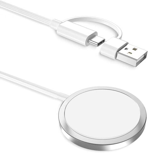 شاحن Basesailor المغناطيسي مع محول USB C، قاعدة شحن محمولة للسفر لـ MagSafe، iPhone 16 15 14 13 12 Pro Max Mini، SE XR XS، AirPods، Samsung Galaxy S24 S23 Z Fold Flip in Kuwait