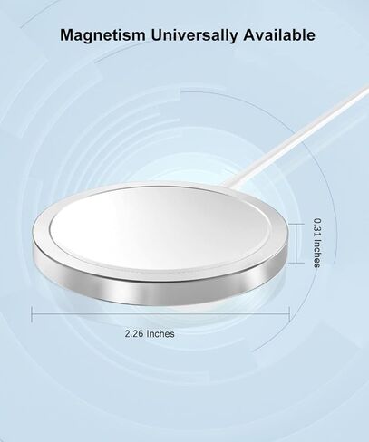 شاحن Basesailor المغناطيسي مع محول USB C، قاعدة شحن محمولة للسفر لـ MagSafe، iPhone 16 15 14 13 12 Pro Max Mini، SE XR XS، AirPods، Samsung Galaxy S24 S23 Z Fold Flip in Kuwait