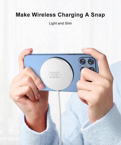 شاحن Basesailor المغناطيسي مع محول USB C، قاعدة شحن محمولة للسفر لـ MagSafe، iPhone 16 15 14 13 12 Pro Max Mini، SE XR XS، AirPods، Samsung Galaxy S24 S23 Z Fold Flip in Kuwait