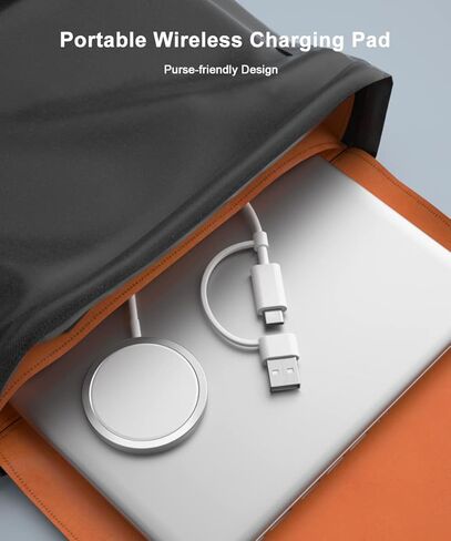 شاحن Basesailor المغناطيسي مع محول USB C، قاعدة شحن محمولة للسفر لـ MagSafe، iPhone 16 15 14 13 12 Pro Max Mini، SE XR XS، AirPods، Samsung Galaxy S24 S23 Z Fold Flip in Kuwait