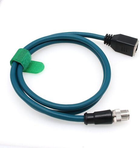 X-Code 8 Pin M12 RJ45 Ethernet Network Cable Extension for Cognex in Sight DataMan Keyence IV3 SR5000 Sensor Camera Switch Automation Control PLC 3m in Kuwait