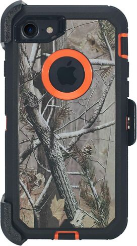 Muscle Series Holster Case for Apple iPhone 7 / iPhone 8 / iPhone SE “2020" (4.7") 2-in-1 Protective Defender w Screen Protector & Belt-Clip & Kickstand/Shock & Drop Proof – Black/Black in Saudi Arabia