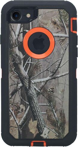 Muscle Series Holster Case for Apple iPhone 7 / iPhone 8 / iPhone SE “2020" (4.7") 2-in-1 Protective Defender w Screen Protector & Belt-Clip & Kickstand/Shock & Drop Proof – Black/Black in Saudi Arabia