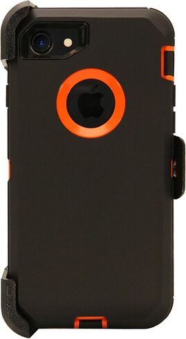 Muscle Series Holster Case for Apple iPhone 7 / iPhone 8 / iPhone SE “2020" (4.7") 2-in-1 Protective Defender w Screen Protector & Belt-Clip & Kickstand/Shock & Drop Proof – Black/Black in Saudi Arabia