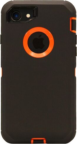 Muscle Series Holster Case for Apple iPhone 7 / iPhone 8 / iPhone SE “2020" (4.7") 2-in-1 Protective Defender w Screen Protector & Belt-Clip & Kickstand/Shock & Drop Proof – Black/Black in Saudi Arabia