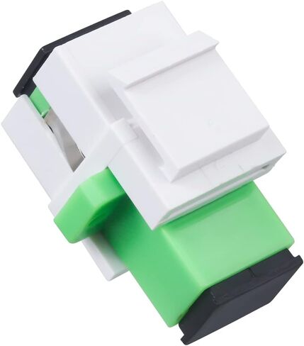 20 pcs Fiber Optic Coupler SC Keystone Jack Coupler SC Simplex Singlemode APC Adapter for Fiber Wall Plate (White) in Saudi Arabia