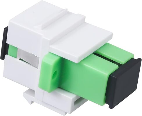 20 pcs Fiber Optic Coupler SC Keystone Jack Coupler SC Simplex Singlemode APC Adapter for Fiber Wall Plate (White) in Saudi Arabia