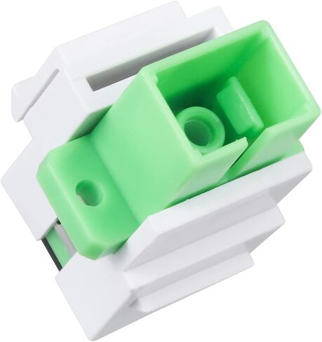 20 pcs Fiber Optic Coupler SC Keystone Jack Coupler SC Simplex Singlemode APC Adapter for Fiber Wall Plate (White) in Saudi Arabia
