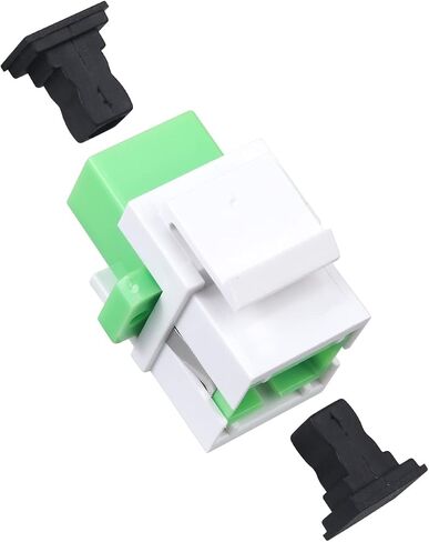 20 pcs Fiber Optic Coupler SC Keystone Jack Coupler SC Simplex Singlemode APC Adapter for Fiber Wall Plate (White) in Saudi Arabia