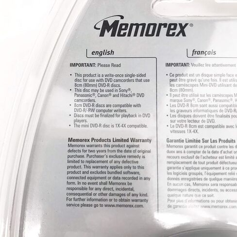 Imation Corp MEMOREX 20PK MINI DVD-R 4X (05673) - in Kuwait