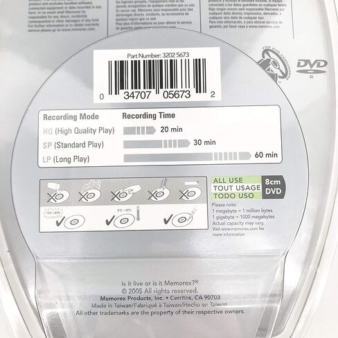 Imation Corp MEMOREX 20PK MINI DVD-R 4X (05673) - in Kuwait