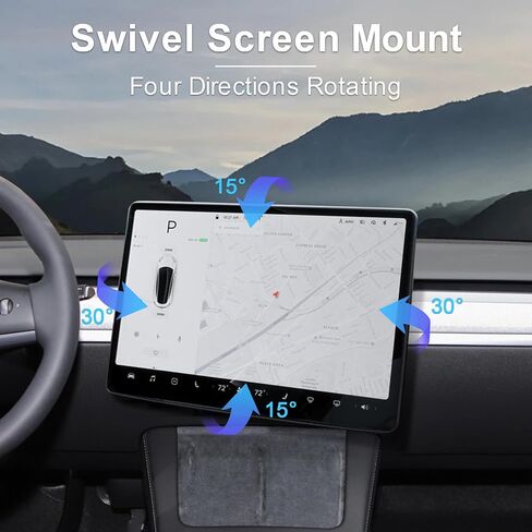 Screen Swivel Mount for Tesla Model 3 2017-2023 Model Y 2019-2024, Screen Rotating Bracket Mount Holder for Tesla Model Y Model 3 Center Console Navigation Original Screen in Saudi Arabia