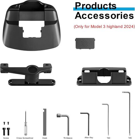 Screen Swivel Mount for Tesla Model 3 2017-2023 Model Y 2019-2024, Screen Rotating Bracket Mount Holder for Tesla Model Y Model 3 Center Console Navigation Original Screen in Saudi Arabia